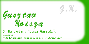 gusztav moisza business card